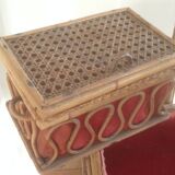 Worker in drawers, caning and bamboo