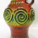 Pair of vases 1970's fat lava retro design mid century