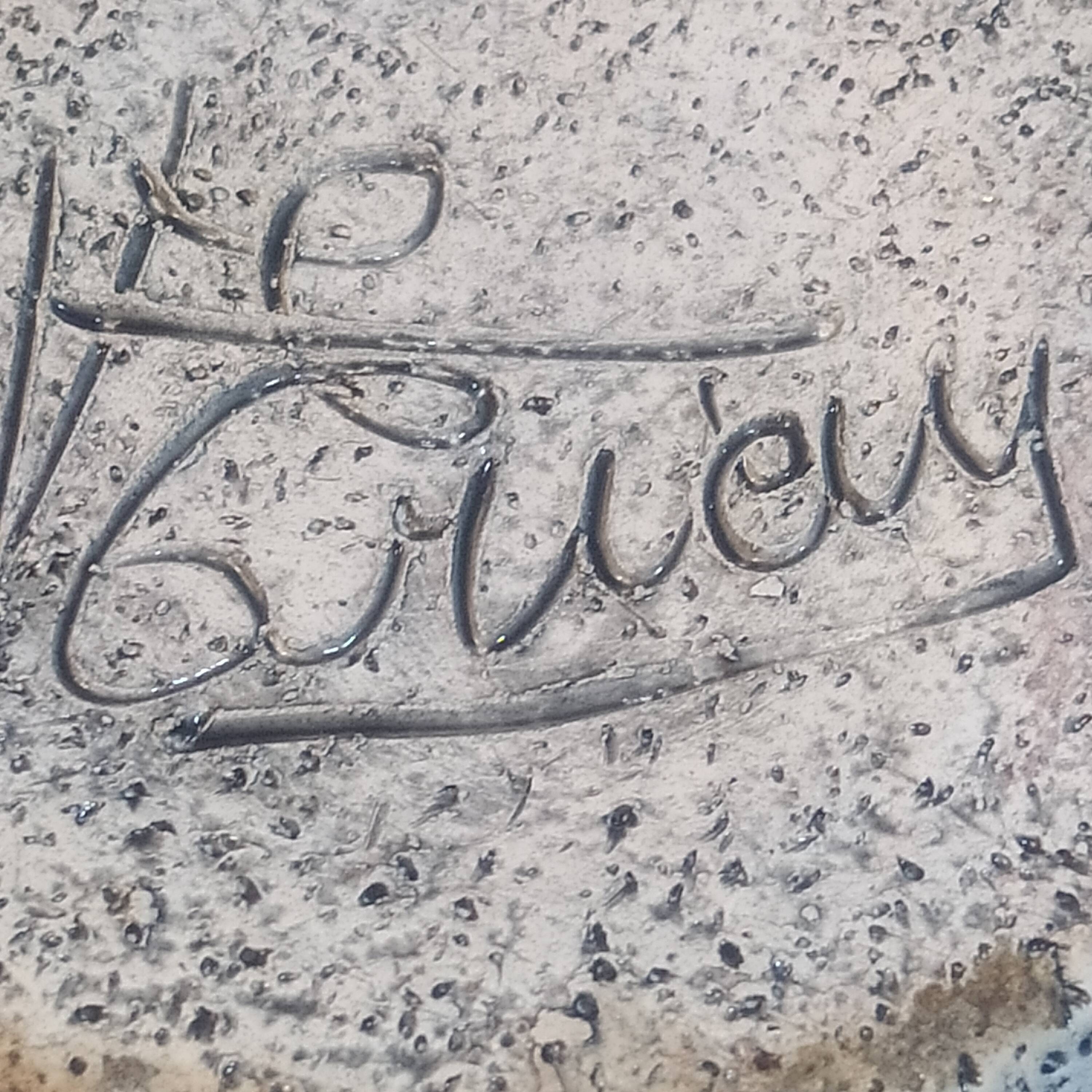 Francis Triay vase Earthenware signed incised decoration prehistoric fresco Ceramic 1950