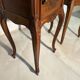 Pair of antique bedside tables with marble top and ceramic niche