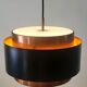 Fog & Mørup Saturn pendant lamp by Jo Hammerborg in copper & black, Danish design
