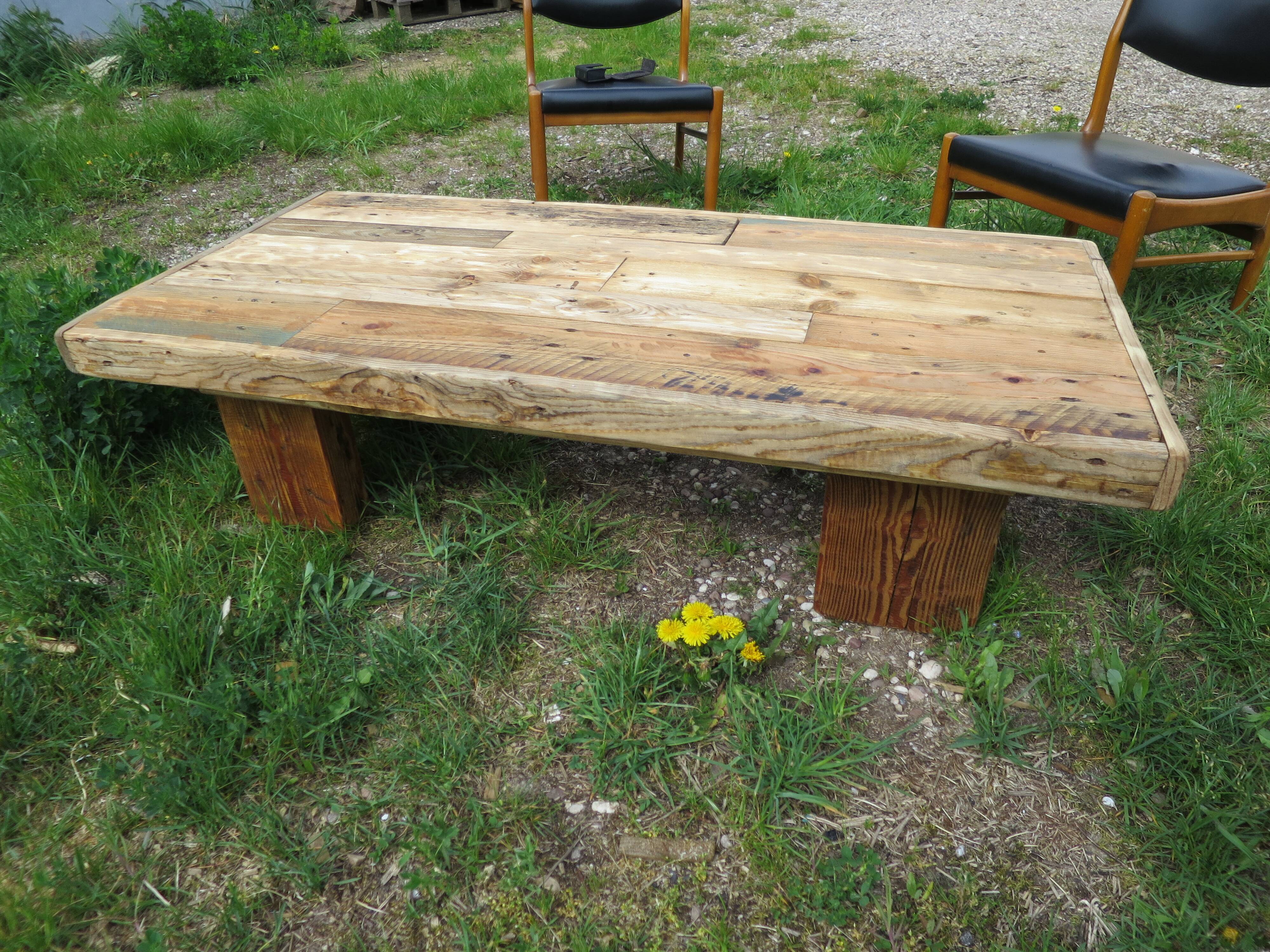 Rustic coffee table firm atmosphere