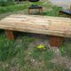 Rustic coffee table firm atmosphere