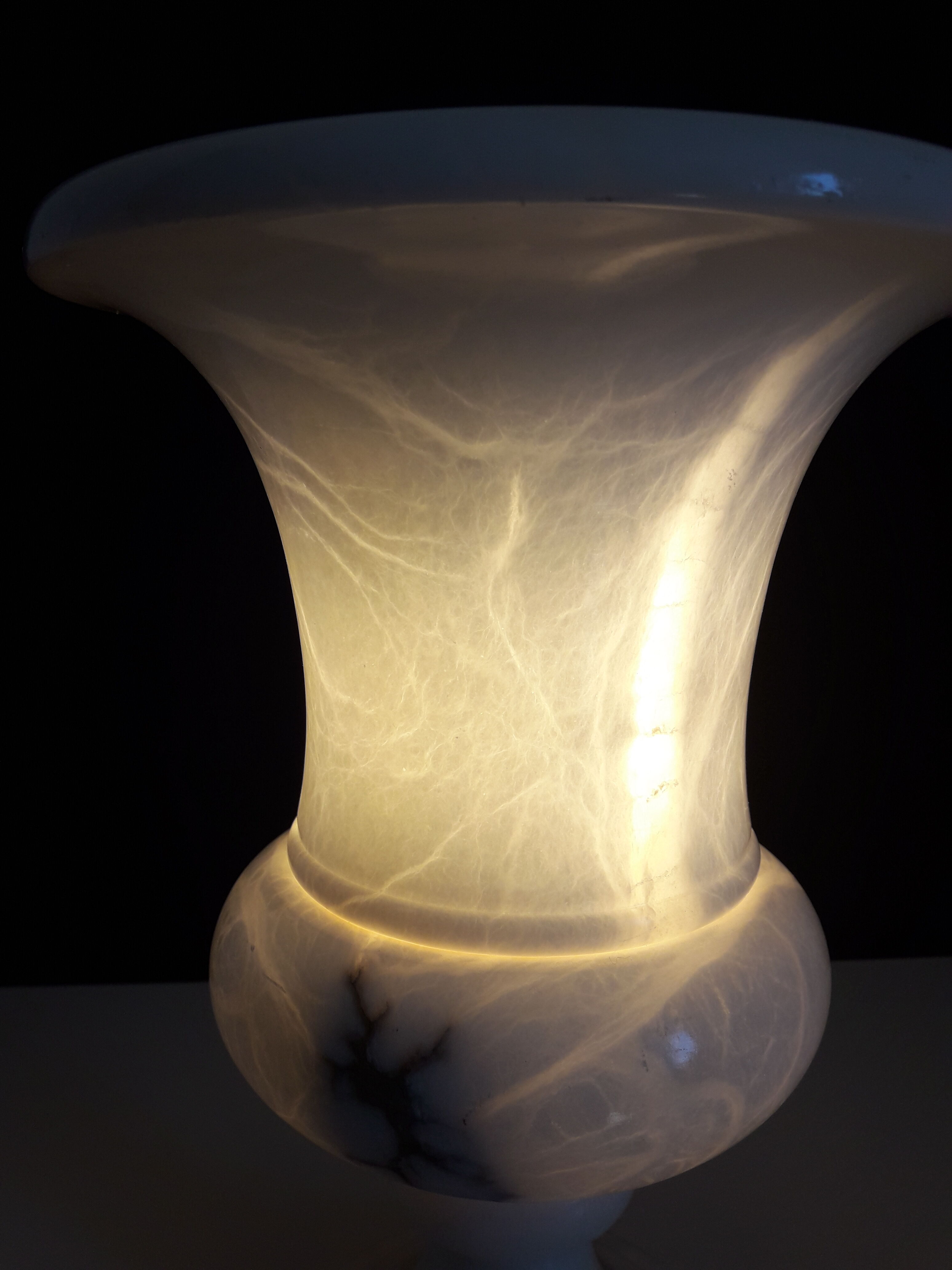 Lampe vintage albatre "Médicis"