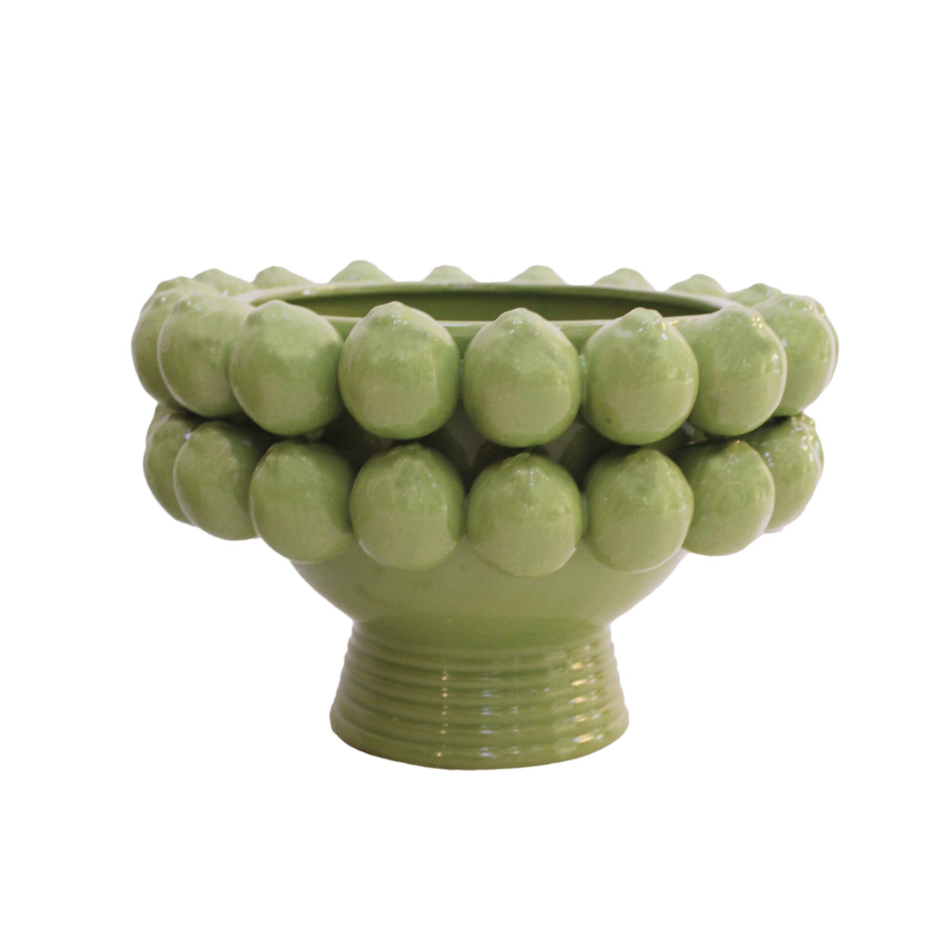 Vase made by hand in glazed ceramic