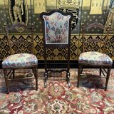 2 art nouveau upholstered chairs