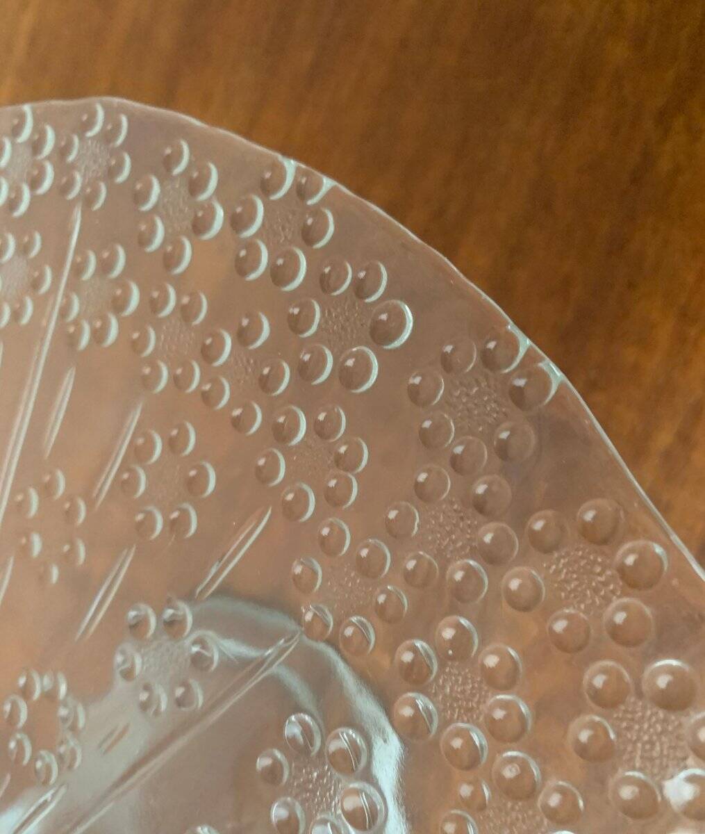 Vintage Scandinavian glass cake stand