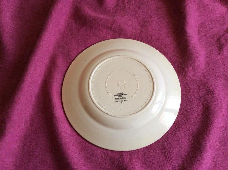 Round dish Digoin Sarreguemines Mary-Lou