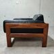 Paire de fauteuils en cuir années 1960