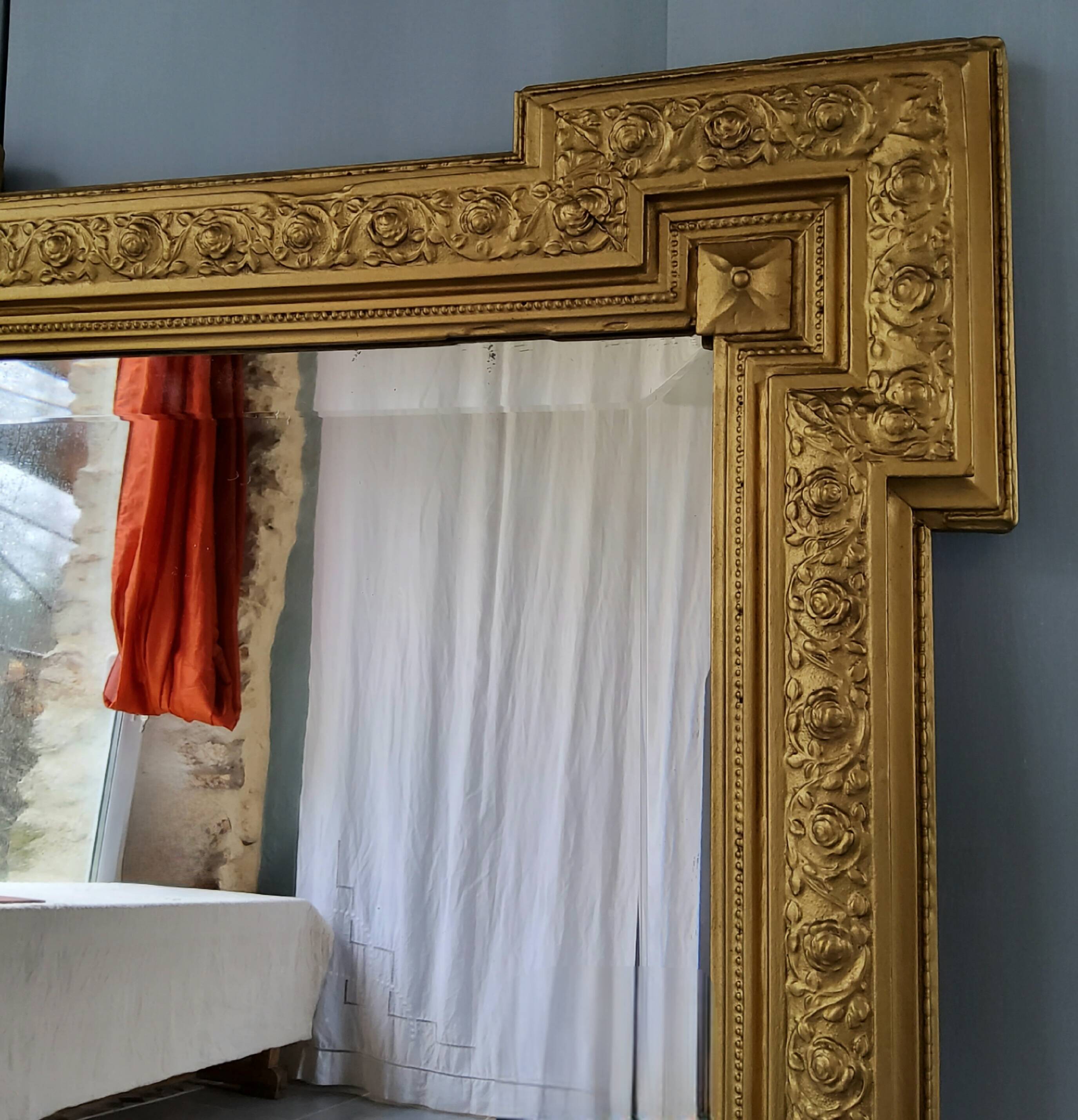 Golden mirror 93x63cm