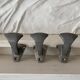 Set of 3 vintage steel hooks from a school.