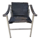 LC-1 chair in black ponyskin by Le Corbusier for Cassina 1970s