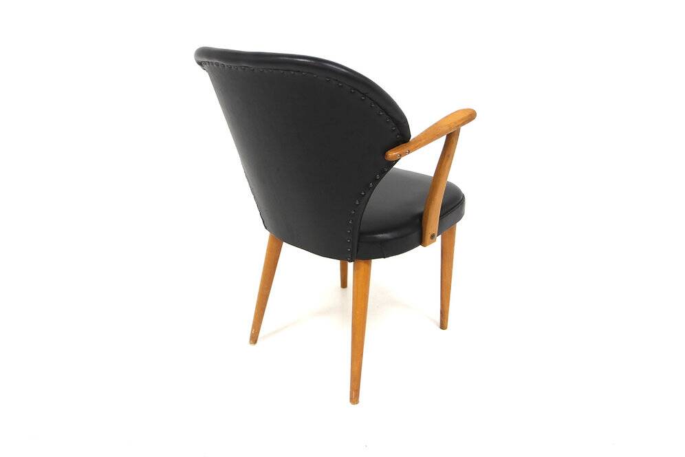 Scandinavian leatherette armchair, Sweden, 1960