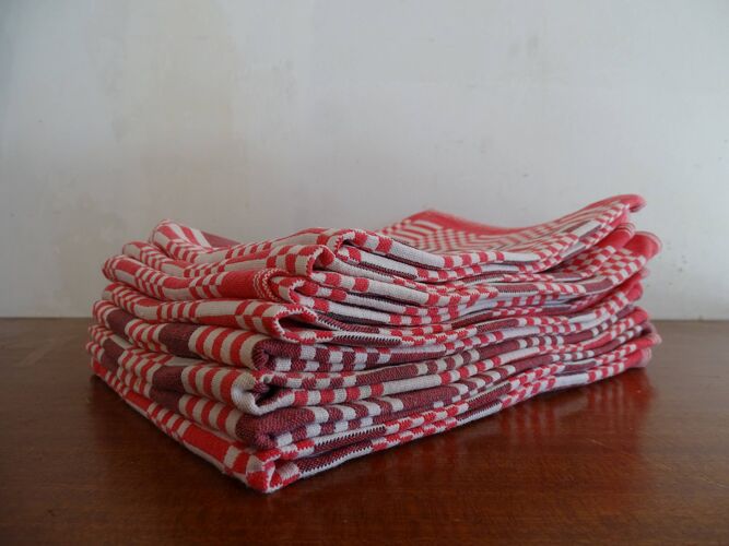 8 serviettes de table vintage 47 x 47