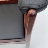 Vintage black leather lounge chair by gote mobler 1970s