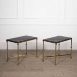 Paire de tables d'appoint en laiton, France, 20ème siècle