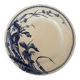 Antique blue night ironstone plate with floral pattern | Earthenware