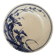 Antique blue night ironstone plate with floral pattern | Earthenware