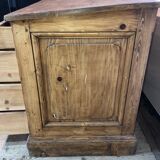 A schoolmaster's desk and chairs