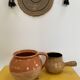 Chaudron tripode vintage en terre cuite
