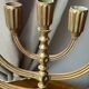 Menorah, seven-branched candlestick, in brass