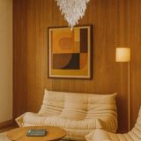 Cascading chandelier with wavy Murano crystals, 1970s