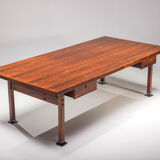 Mid-Century Modern Jacaranda Itamaraty Desk by Sergio Rodrigues for Oca, Brazil, 1960s