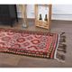 1970s Vintage Turkish Hand-Knotted Wool Cotton Red Runner Rug 94x347