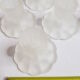 Table path, set of six frosted crystal candlesticks