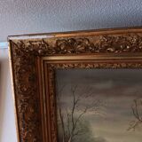 Painting under wood XIX th