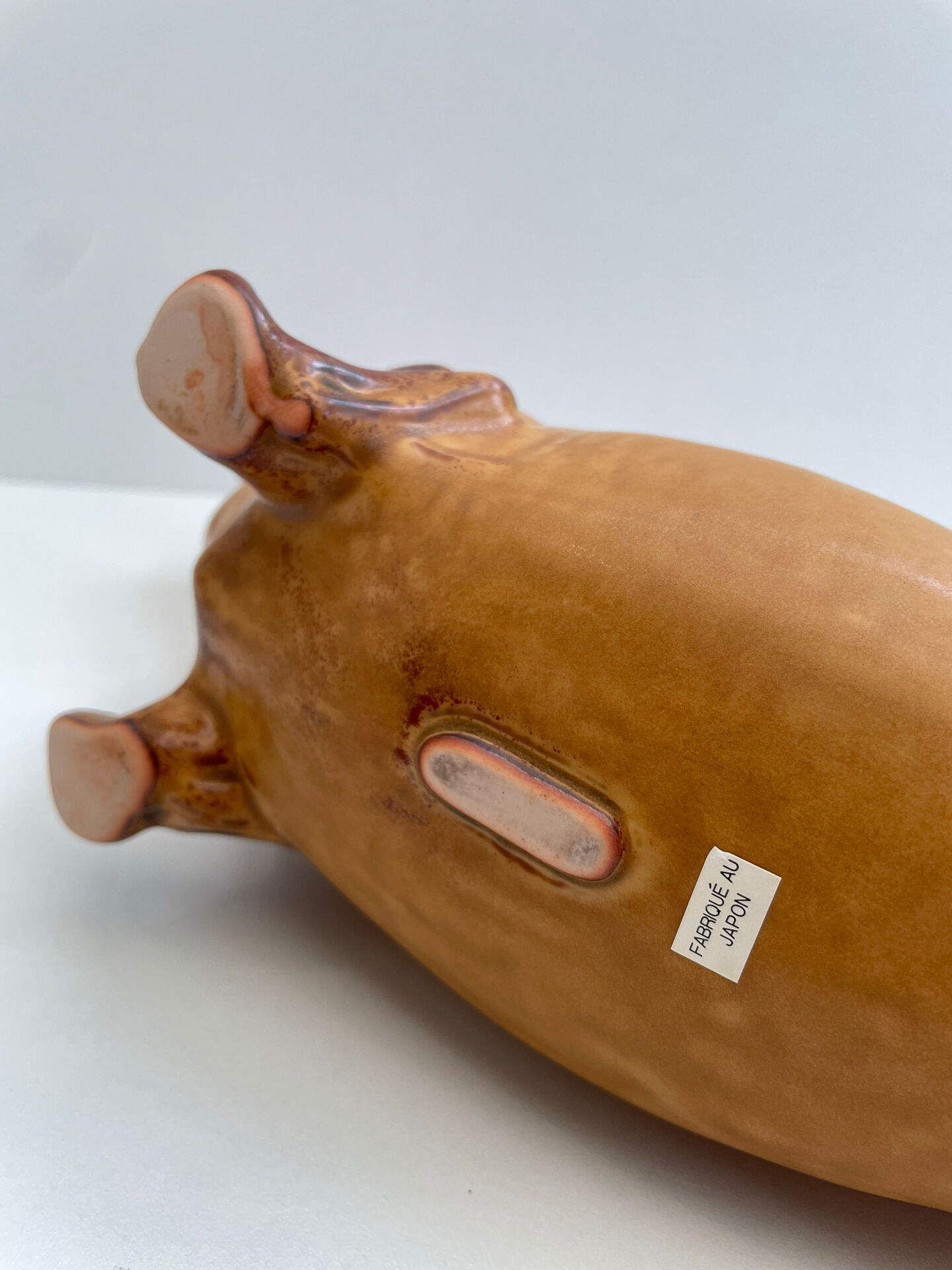 Dachshund zoomorphic teapot - Japanese glazed ceramic