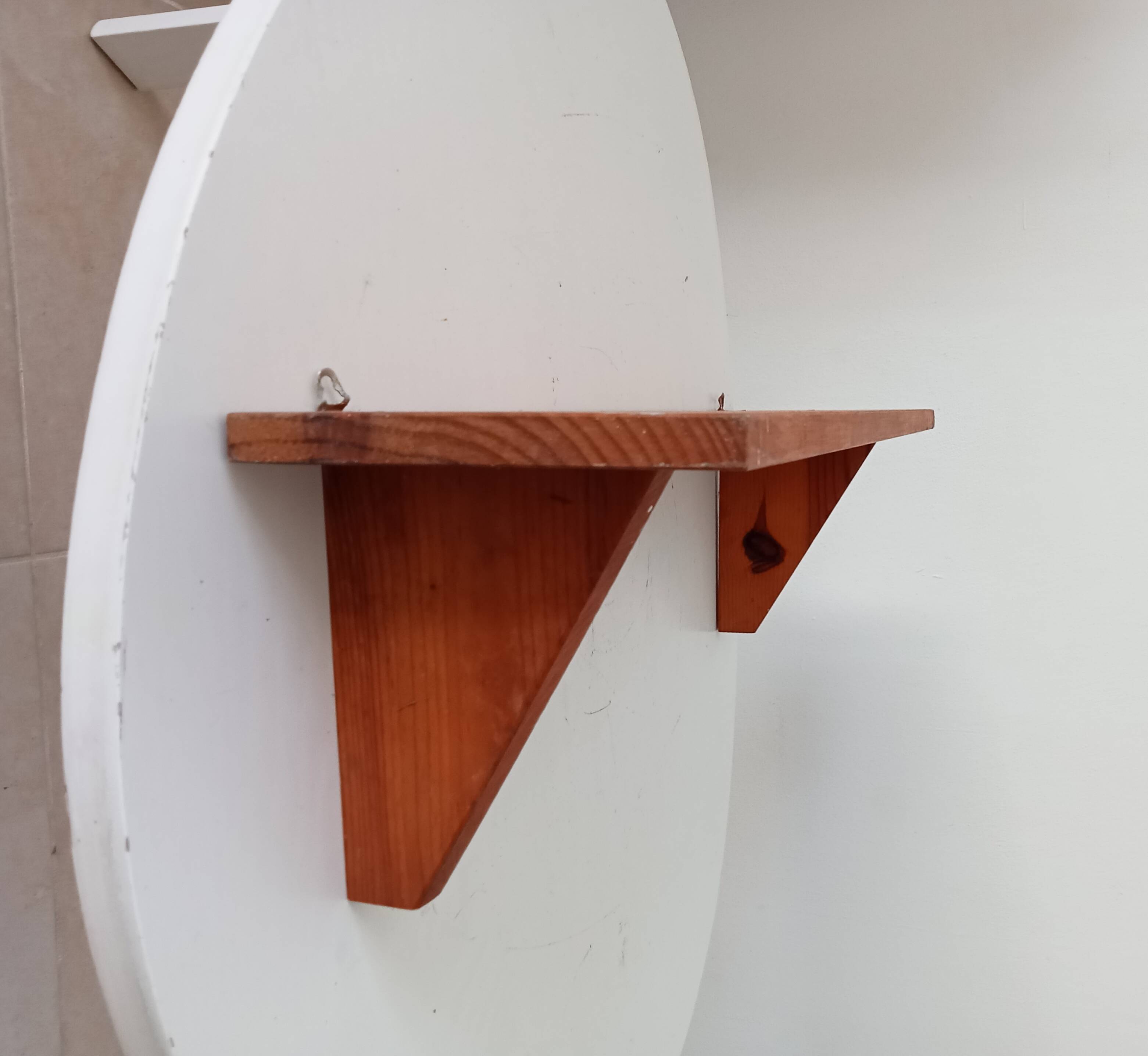 Vintage wooden wall shelf