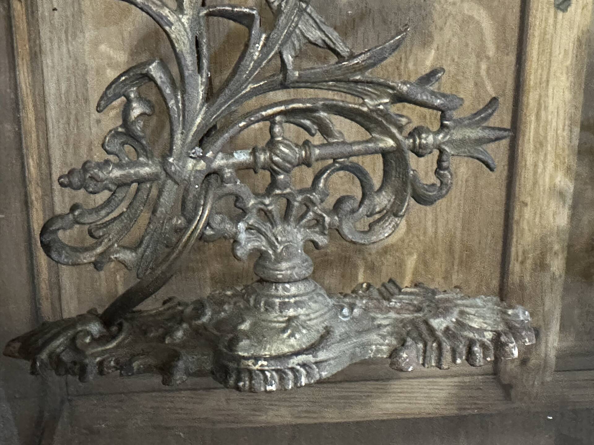 Pair of naturalistic wall sconces with fish circa 1900