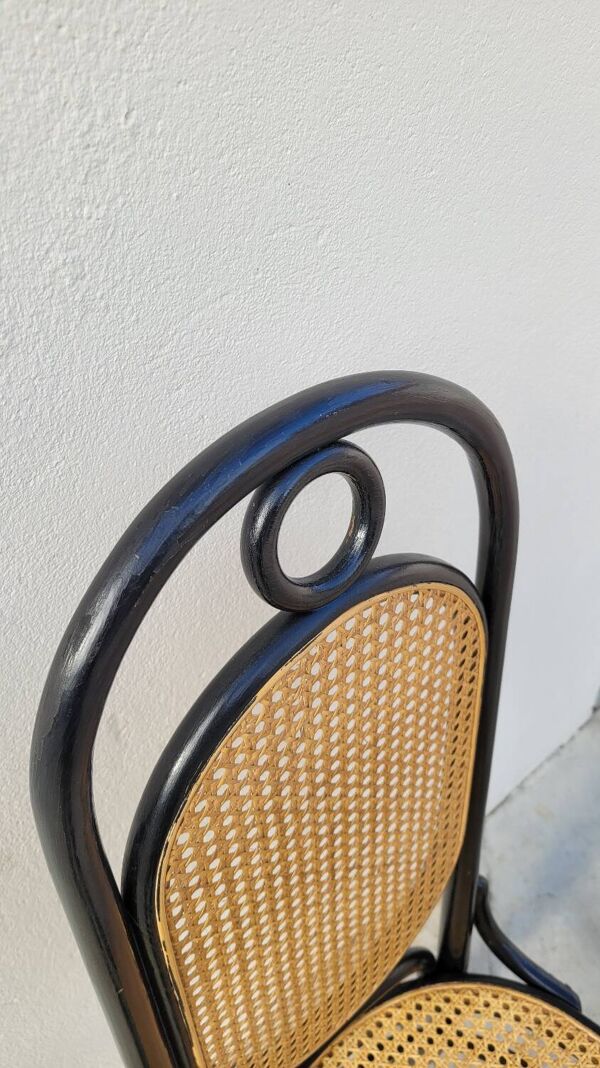 Chaise de bistrot Thonet cannage et bois courbé- 1900s