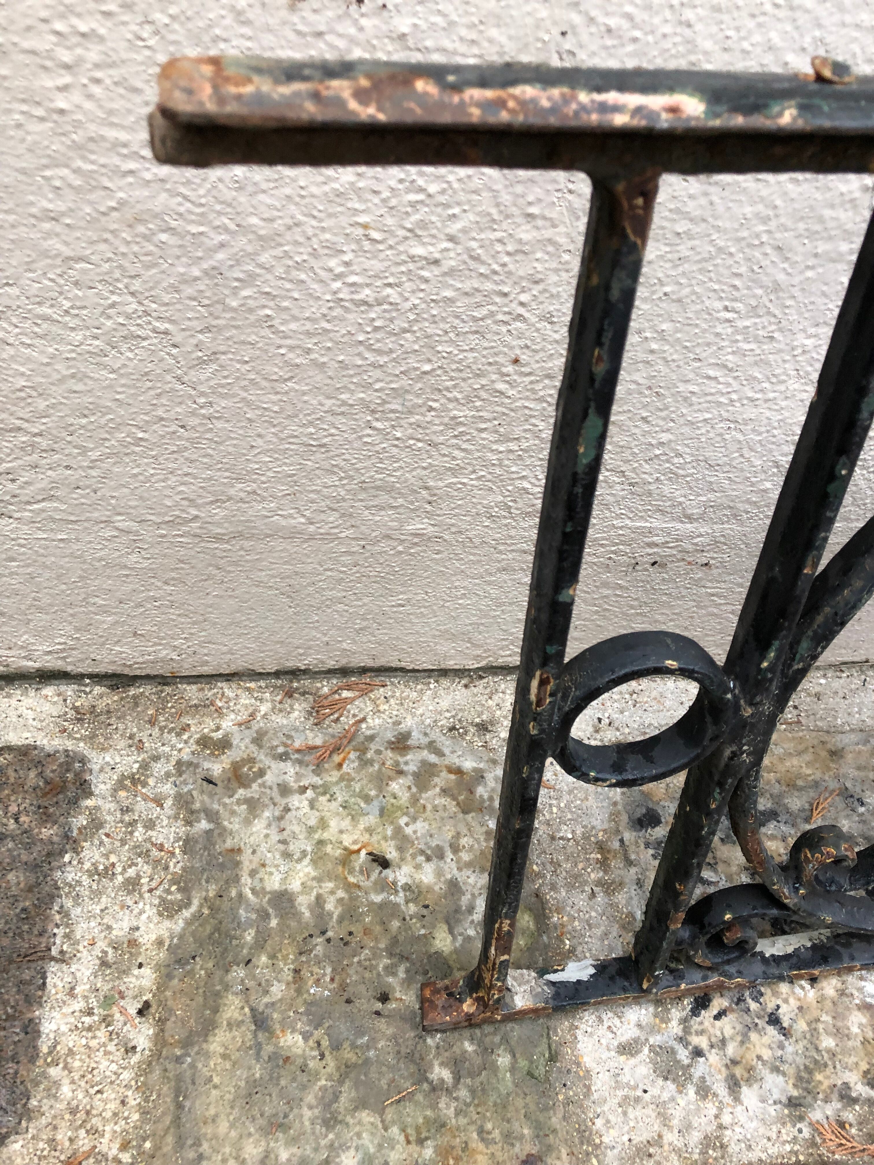 Antique cast iron balcony grill