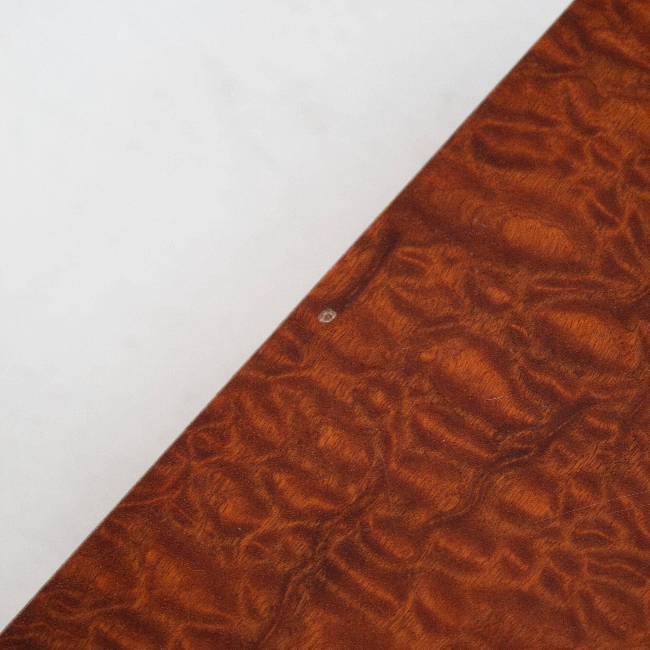 2 Italian nightstands in burlwood with brass handle