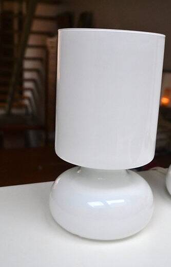 Vintage opaline lamp IKEA from the 1980s.