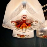 Mazzega cubic chandelier, Space Age style, 70s