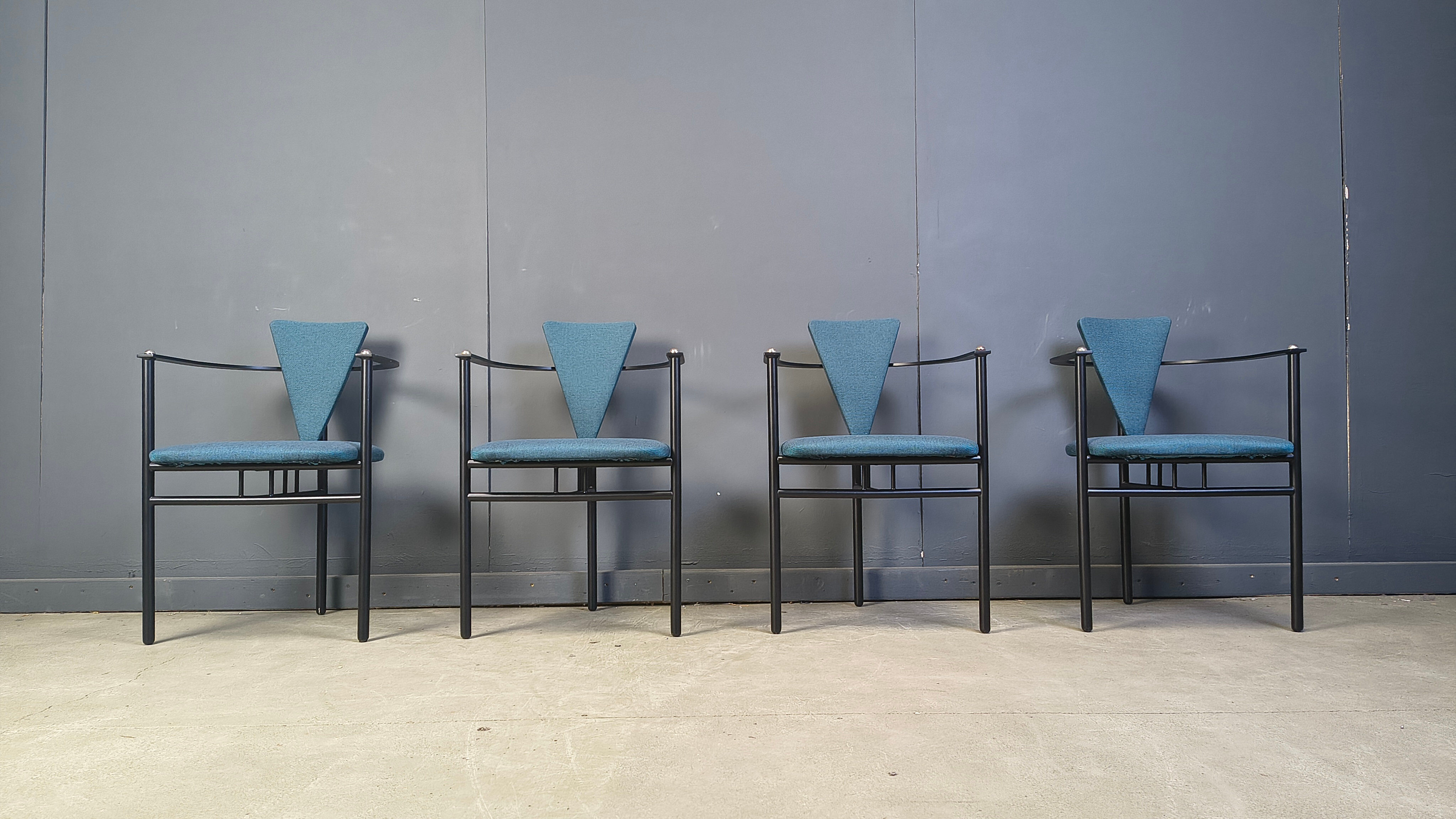 Vintage dining chairs by Belgochrom, set of 4 - 1980s