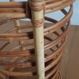 Vintage rattan umbrella stand