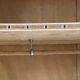 Vintage wardrobe with compass feet, sliding doors