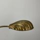 French table lamp in brass with a shell-shaped shade from the 1950s.
