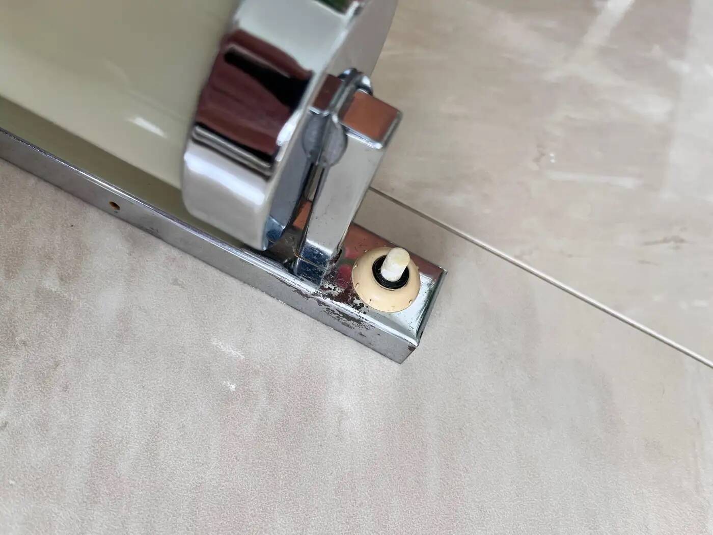 Big chrome milk glass Bauhaus / functionalist wall lamp - 1930s