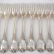 Christofle Marly, 8 table forks 20.5 cm silver-plated, recent pieces.
