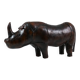 Rhinoceros Leather Footstool by Dimitri Omersa