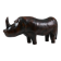 Rhinoceros Leather Footstool by Dimitri Omersa