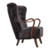 1960s, Danish armchair, reupholstered, genuine sheepskin.
