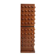 Brutalist Style Italian Dry Bar made of Oak Wood, Hand-carved Drinks Cabinet