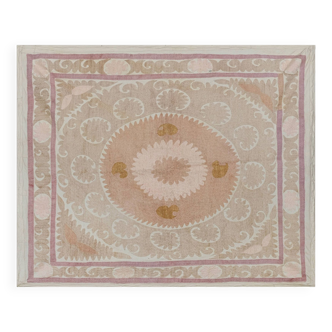 Hand knotted rug, vintage Turkish rug 119x139 cm