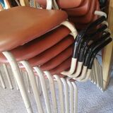 Set of 8 armchairs and chairs 420-44 Strafor-Steelcase
